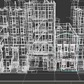 Urban Multi Story Apartment Buildings Street View With Colorful Facades Storefronts Staircases And Fire Escapes