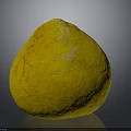 Natural Healthy Fresh Ripe Yellow Pomelo With Textured Skin On Dark Background