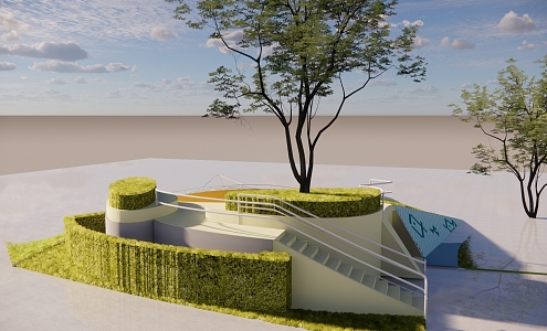 Outdoor Landscape Outdoor Platform Landscape Node 3d model