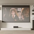 Projection equipment projector sound projection screen 3d model