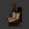 Colorful Decorative Household Containers With Red Wax Top And Intricate Golden Base Design