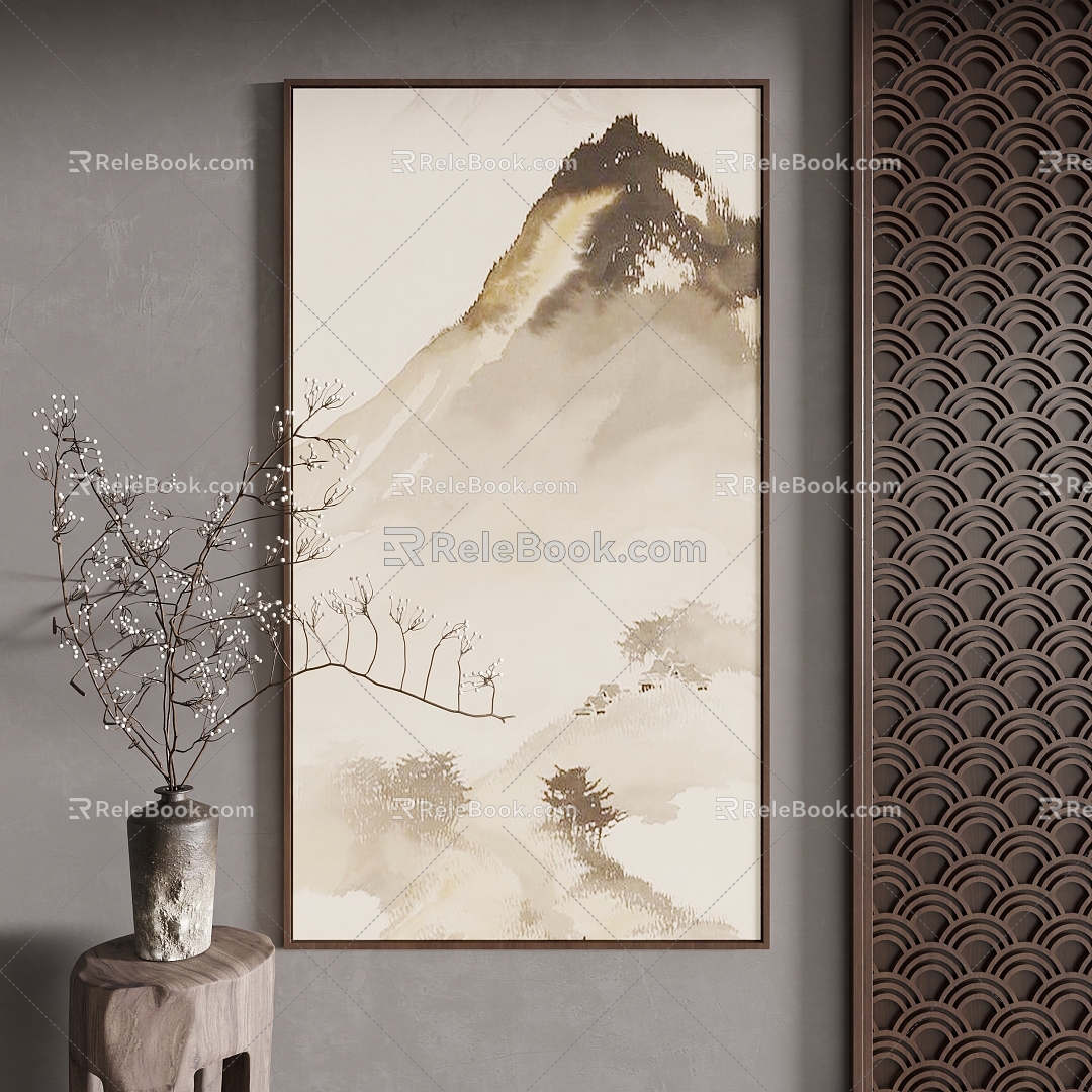 New Chinese Decorative Painting 3d model