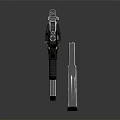 Modern Tactical Black Assault Rifle with Detachable Magazine Barrel Grip and Military Style Design