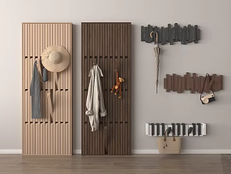 Modern Hanger Piano Board Clothes Hook Clothes Hook Bag Clothes Umbrella 3d model