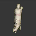 Cute White Pony Doll With Pink And Yellow Decorative Details And Lace Accents
