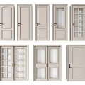 Assorted Swing Door Designs With Glass Inserts And Solid Panel Options 3d model