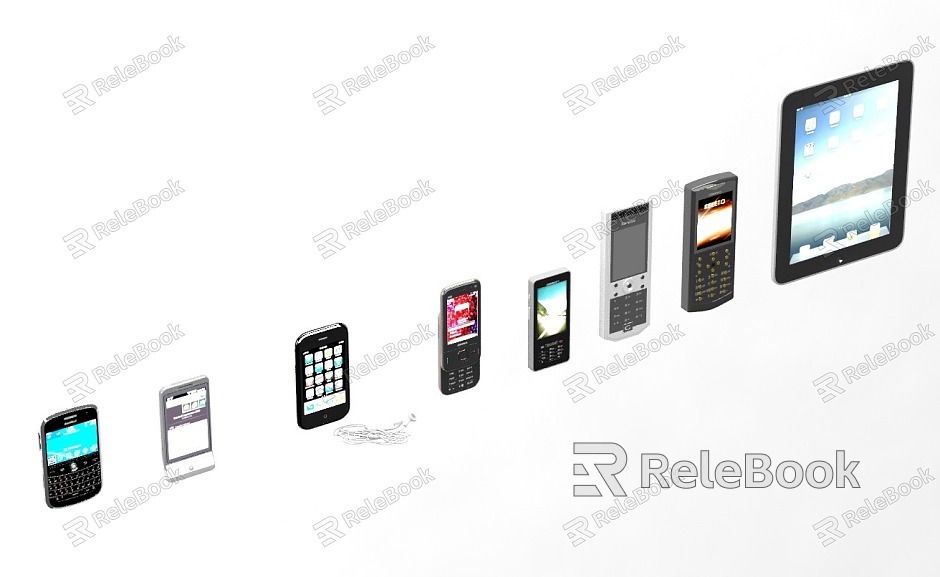 Old mobile phone and pad model