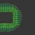 Professional Colorful Soccer Ball on Green Grass Football Field with Goal Net in Stadium