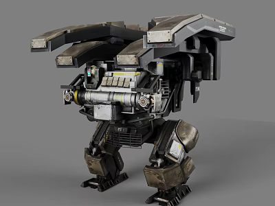 Game And Movie Character Mechanical Robot With Metal Armor Detailed Structure And Mechanical Joints 3d model