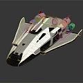 Advanced Futuristic Spaceship With Sleek Silver Black Aerodynamic Exterior Design