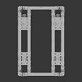 Industrial Equipment Cart With Two Layer Metal Shelves And Mobile Wheels
