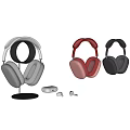 High Quality Wireless Over Ear Headphones With Multiple Colors And Charging Case 3d model