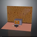 Pro Electronic Device Box With Accessories On Pink Mat And Wooden Panel Background
