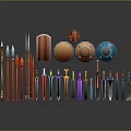Various Historical Weapons Collection With Swords Spears Shields And Daggers