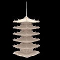 New Chinese ancient building components 3d model