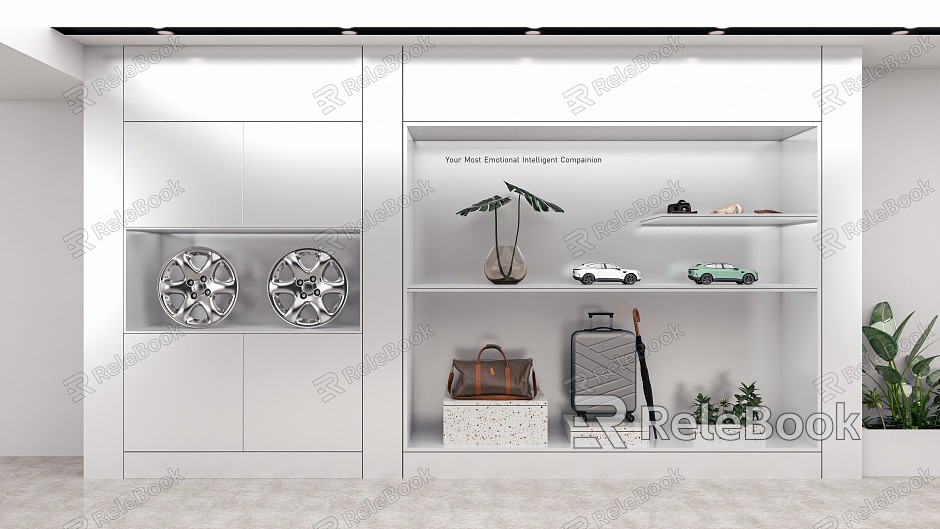 Art Display Cabinet Decoration Rack Exhibition Hall Stainless Steel Display Cabinet 4S Shop model