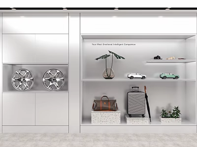 Art Display Cabinet Decoration Rack Exhibition Hall Stainless Steel Display Cabinet 4S Shop 3d model