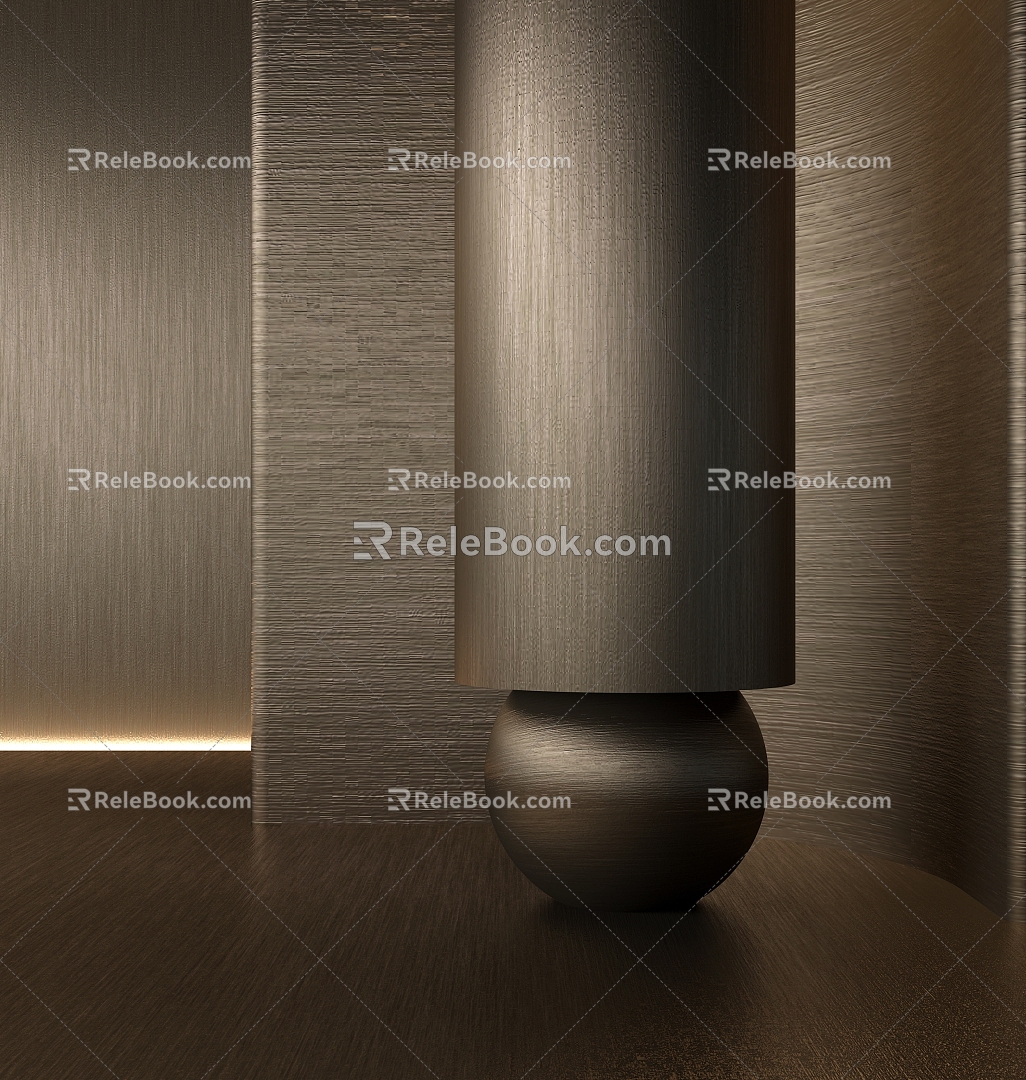 Modern brushed stainless steel stainless steel plate bronze stainless steel 3d model