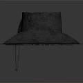 Two Shiny Metal Hat Shaped Household Items With Wide Brims On Dark Background