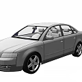 Silver Audi Sedan With Four Doors Classic Design And Alloy Wheels