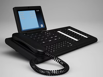 Professional Office Telephone With Digital Display Screen And Full Keypad For Business Use 3d model