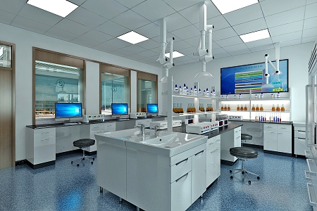 Modern Laboratory 3d model