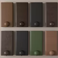 Modern Furniture Leather Component Panels Featuring Various Colors And Round Knobs 3d model