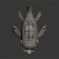 Metallic Vintage Submarine Model With Dome Window Shiny Surface And Propeller
