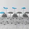 Modern Bar Stool Student Experiment Stool 3d model