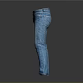 Classic Blue Denim Jeans With Straight Leg Design And Front Pockets