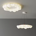 Modern Cloud Shaped White Ceiling Light With Soft Glow For Interior Decoration 3d model