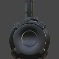 Military Hand Grenade With Black Metal Body And Yellow Safety Pin