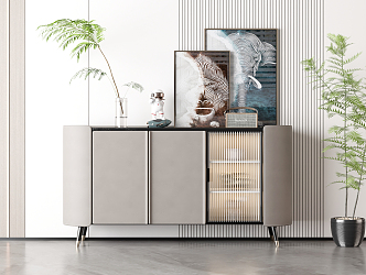 Modern Sideboard Decorative Cabinet Entrance Cabinet 3d model