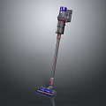 Modern Vertical Vacuum Cleaner with Sleek Design and Purple Accents for Home Cleaning
