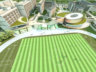 Boutique school campus 3d model