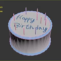 Delicious Birthday Cake With Happy Birthday Text Colorful Candles And Blue Frosting