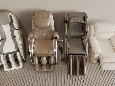 Modern Leather Massage Chairs In Multiple Colors And Styles For Home Relaxation 3d model