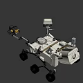 Lunar Surface Exploration Rover With Mechanical Arm Camera And Wheels