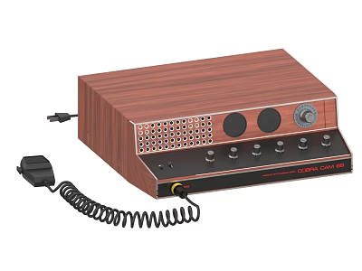 Industrial Equipment Superior Linear LDC 10 With Wooden Casing Control Knobs Buttons And Coiled Power Cable 3d model