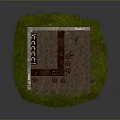 Circular Stone Outdoor Office Desk With Curved Design And Green Grass Surroundings