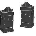 Black Kitchen Appliances With Double Door Design And Control Knobs For Home Use