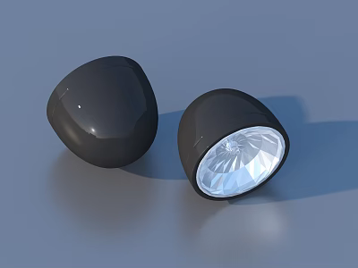 Car lights lamps motorcycle lights 3d model