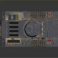 Vintage Military Vehicle Tank Model With Metallic Texture Tracks Turret Number 2 And Cross Symbol
