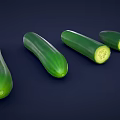 Stylized Cucumber Cartoon Cucumber Low Poly Cucumber Stylized Cucumber Cartoon Vegetable 3d model