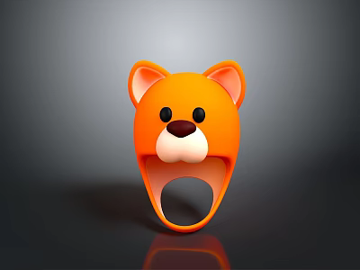 Cute Orange Bear Ear Shaped Wristband Practical Daily Life Use Item 3d model
