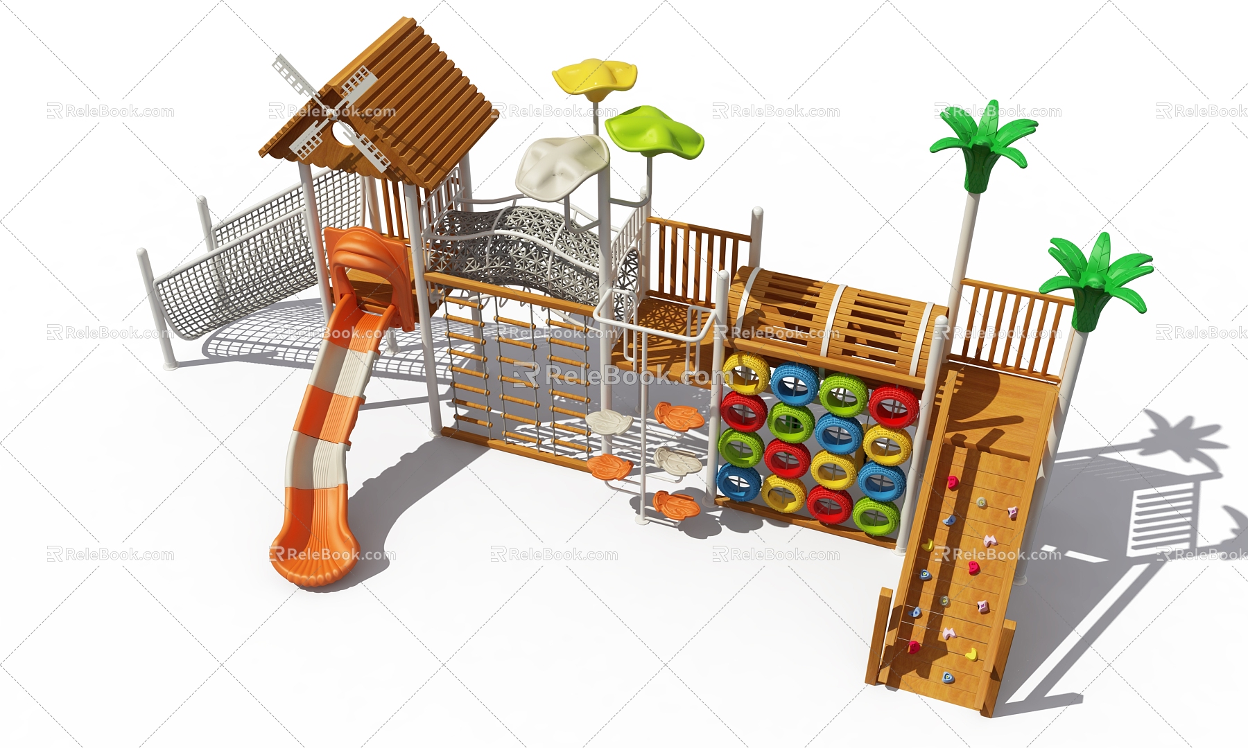 Kindergarten outdoor amusement equipment outdoor large toy slide model