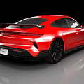 Red Modern Sports Car With Sleek Aerodynamic Body And Black Alloy Wheels
