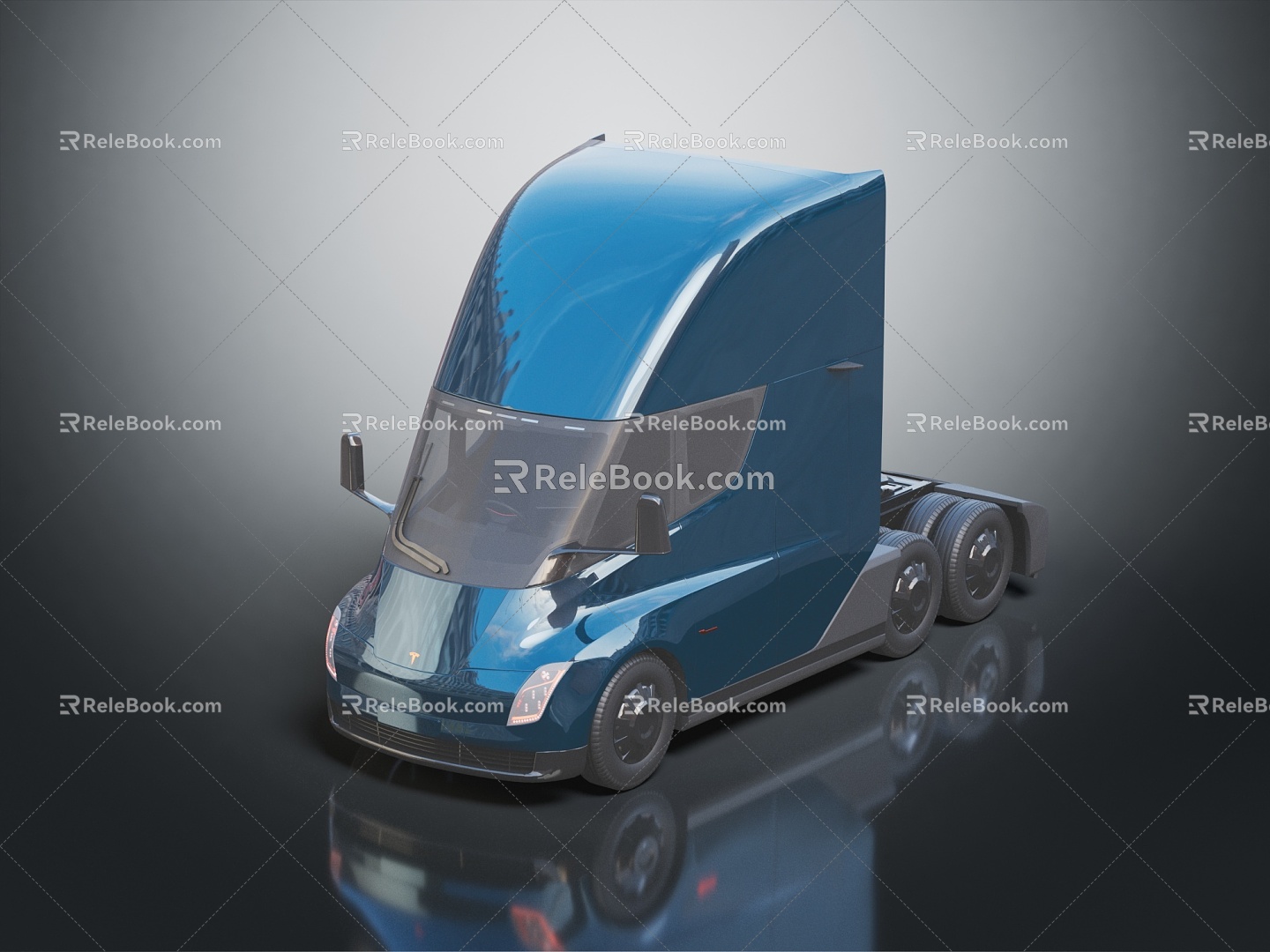 Modern Truck Big Truck Large Transporter 3d model