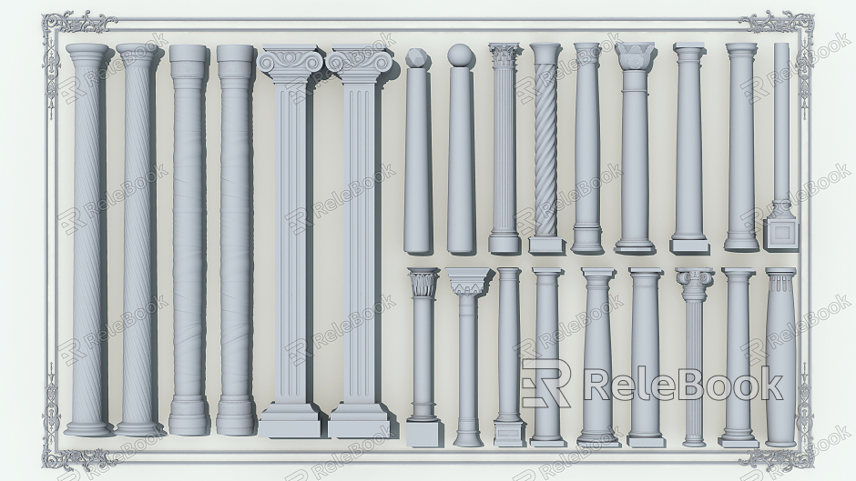 European Roman Column Gypsum model