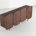 Modern Walnut Sideboard 3d model